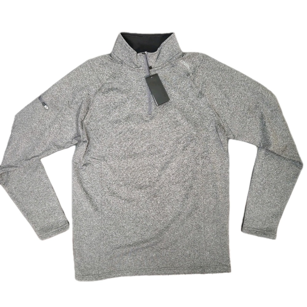 NWT UNRL Elite 1/4 Zip II Heather Gray Athletic Golf Performance Pullover Mens S